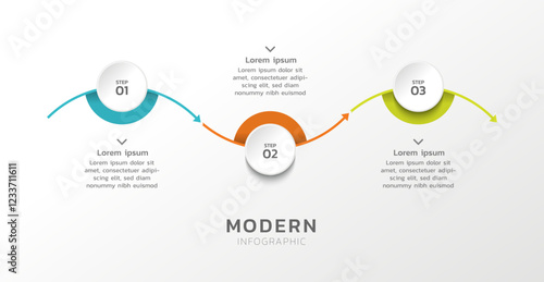 Presentation business infographic template colorful design