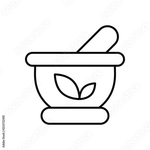 Herbal Medicine icon design stock illustration