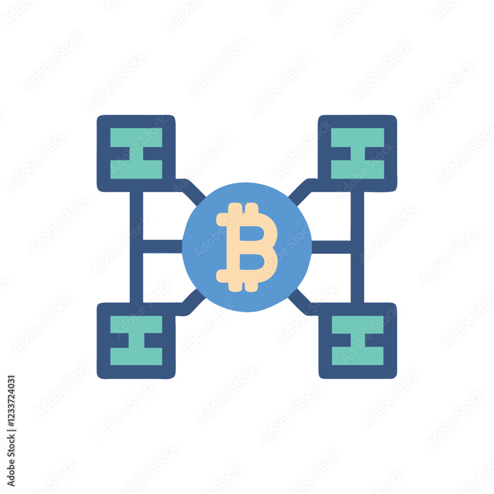 Innovative Blockchain Icon for Technology Solutions Innovative Blockchain Icon for Technology Solutions