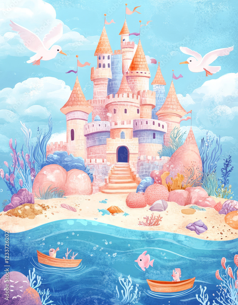fairy tale castle vector illustration fairy tale castle vector illustration