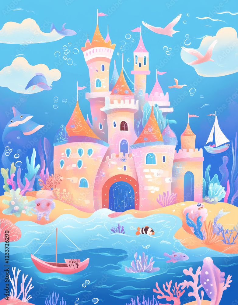 fairy tale castle vector illustration fairy tale castle vector illustration