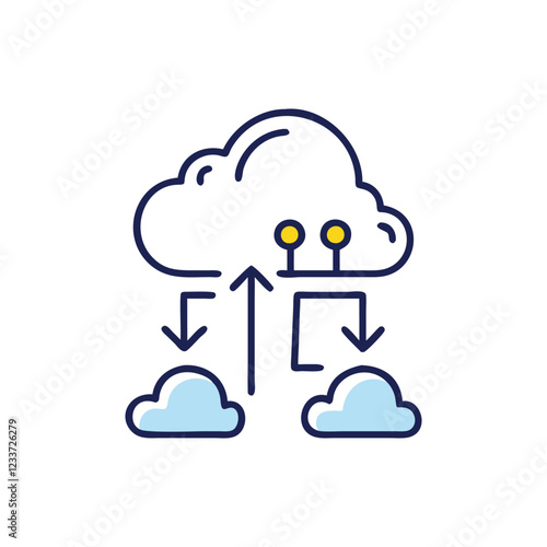  Icon of Cloud Migration for Efficient Transfer