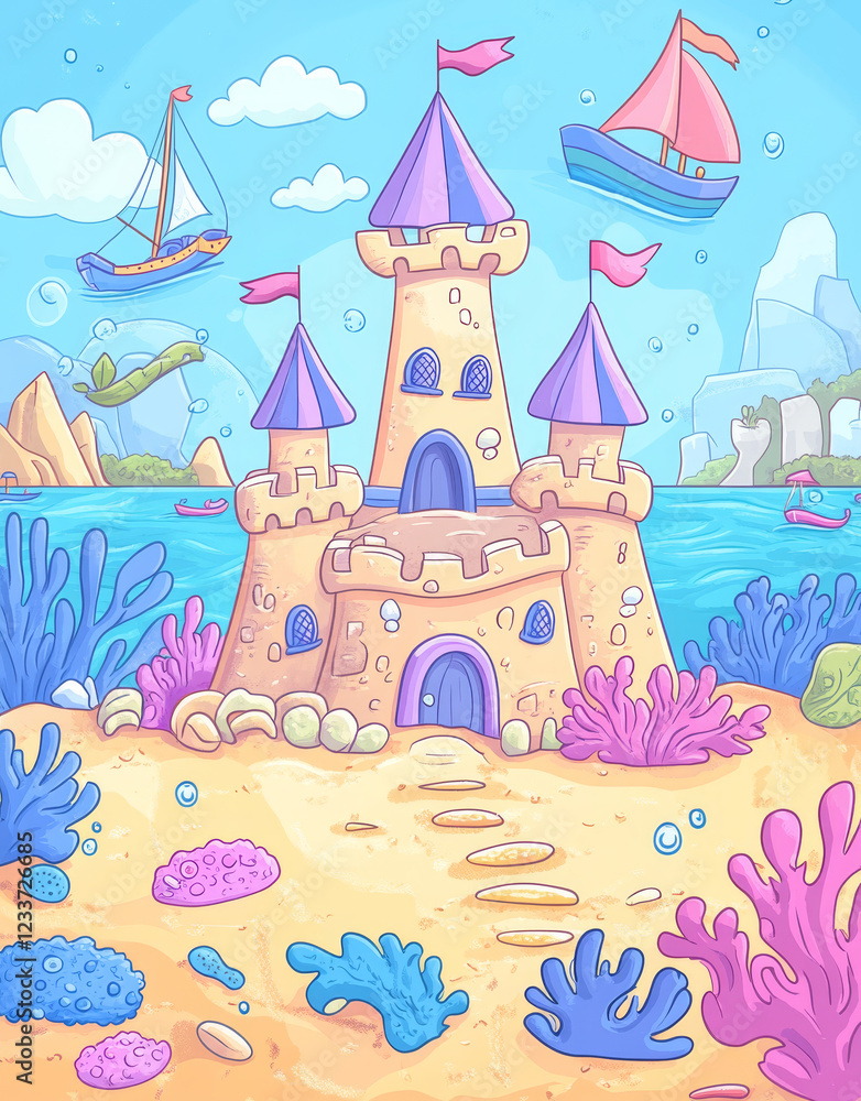 fairy tale castle vector illustration fairy tale castle vector illustration