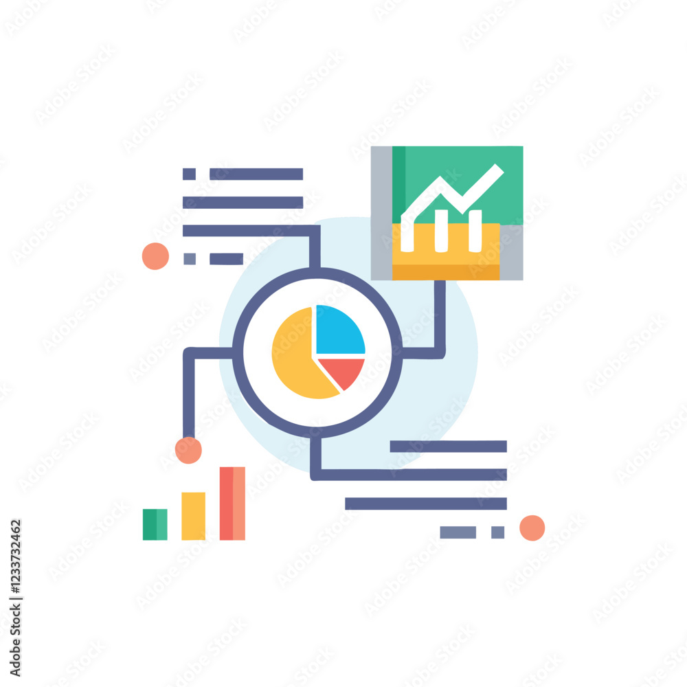Icon of Data Visualization for Reporting Icon of Data Visualization for Reporting