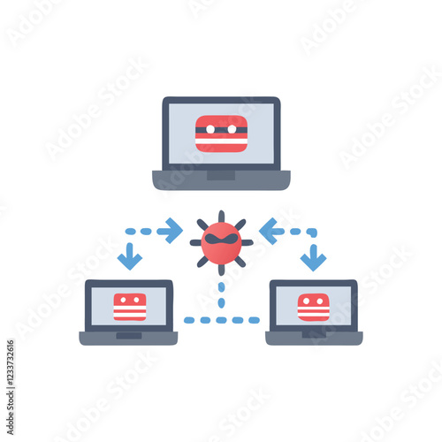  Icon of DDoS Attack for Security Management