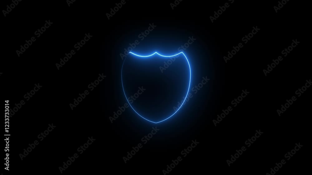 Bright security frame with tones on isolated black background.