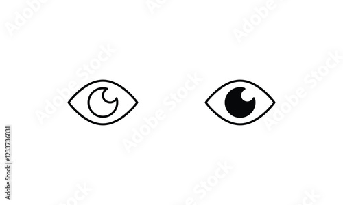 View icons set vector stock illustration