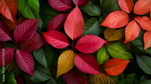 Wallpaper Mural Autumn Leaves Background Red Green Orange Torontodigital.ca