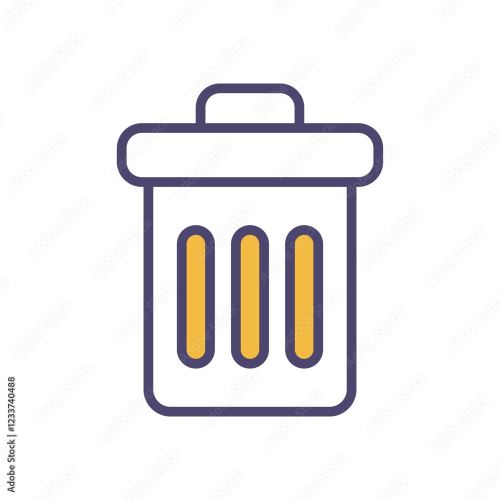 Trash  icon. Userinter face icon design. vector graphic