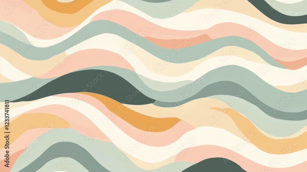 Abstract wavy pastel pattern background. Abstract wavy pastel pattern background.