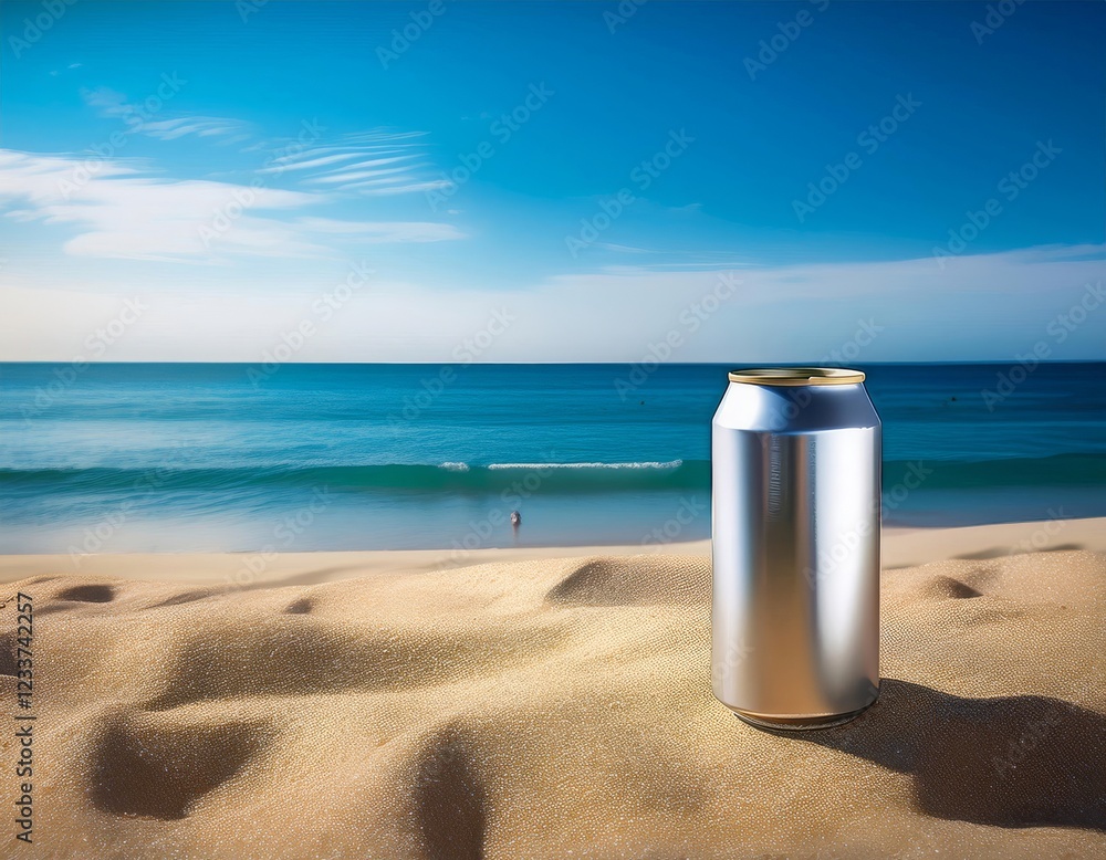 A Can with a Tranquil and Sandy Beach Aesthetic A Can with a Tranquil and Sandy Beach Aesthetic