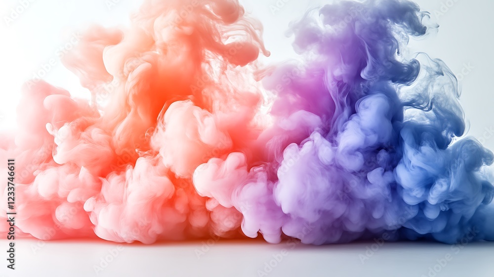 Fototapeta premium Abstract Colorful Ink Clouds Swirling Together