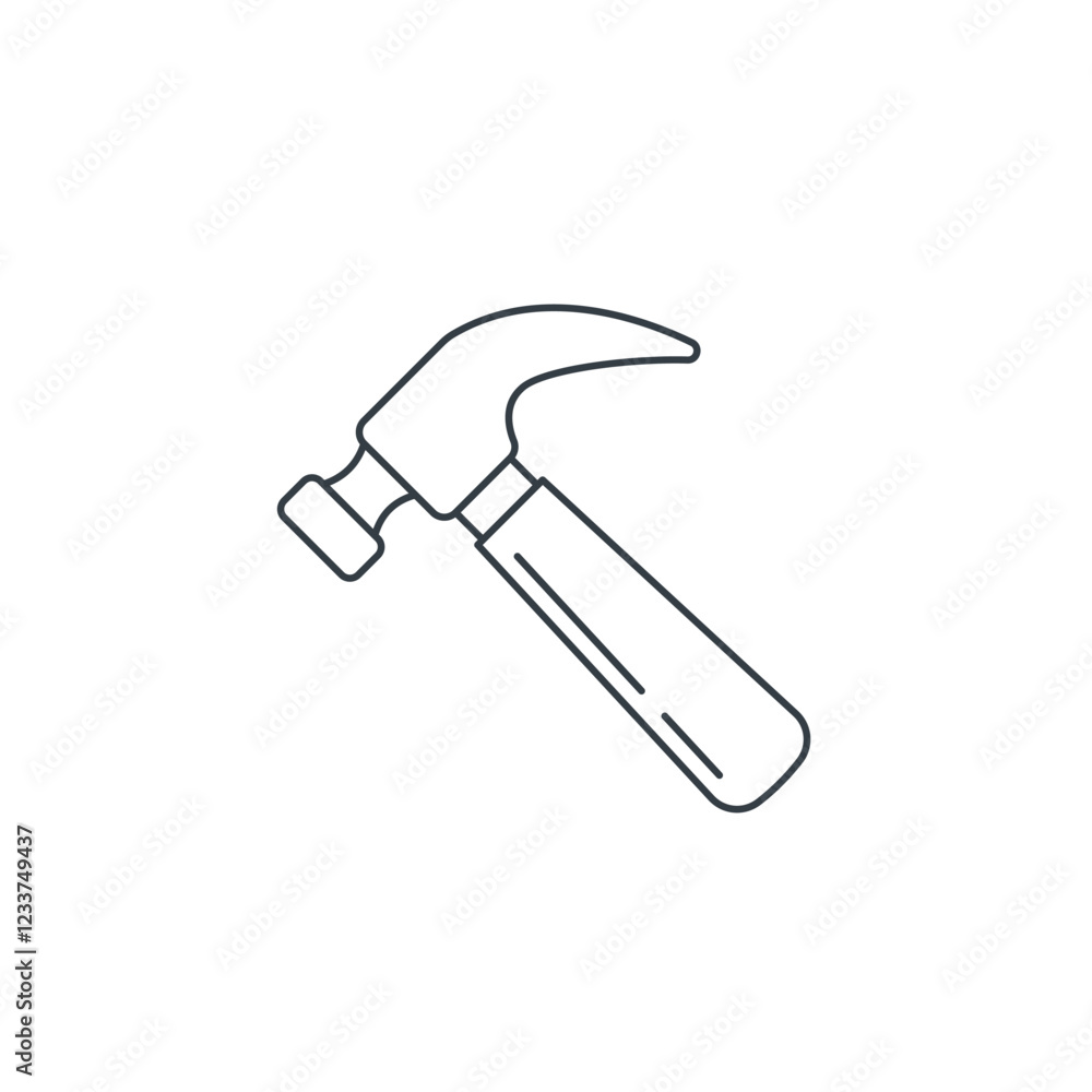 Hammer icon symbol vector illustration isolated on white background Hammer icon symbol vector illustration isolated on white background