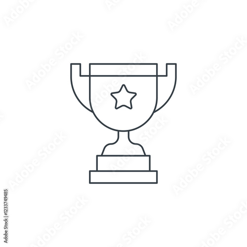 Trophy icon symbol vector illustration isolated on white background