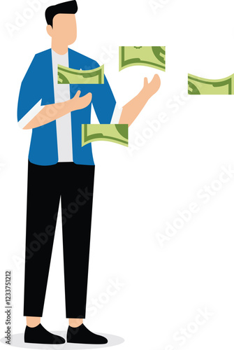 Broken banknotes, trading losses or operating losses, falling stock market prices, gradual breakage of banknotes held in both hands