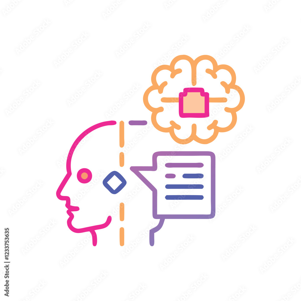 Fototapeta premium Comprehensive NLP Icon