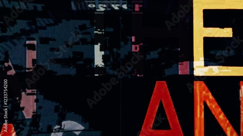 Retro grunge textured background animation and random text. 4K quality footage