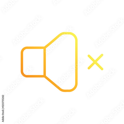 Mute  icon. Userinter face icon design. vector graphic