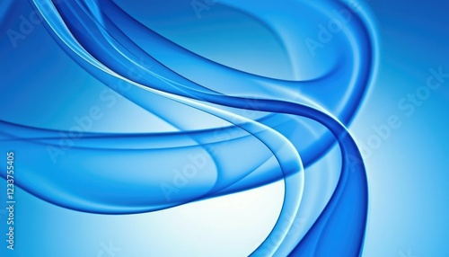 A serene blue abstract design featuring smooth, flowing curves and waves, evoking a sense of calm and tranquility.