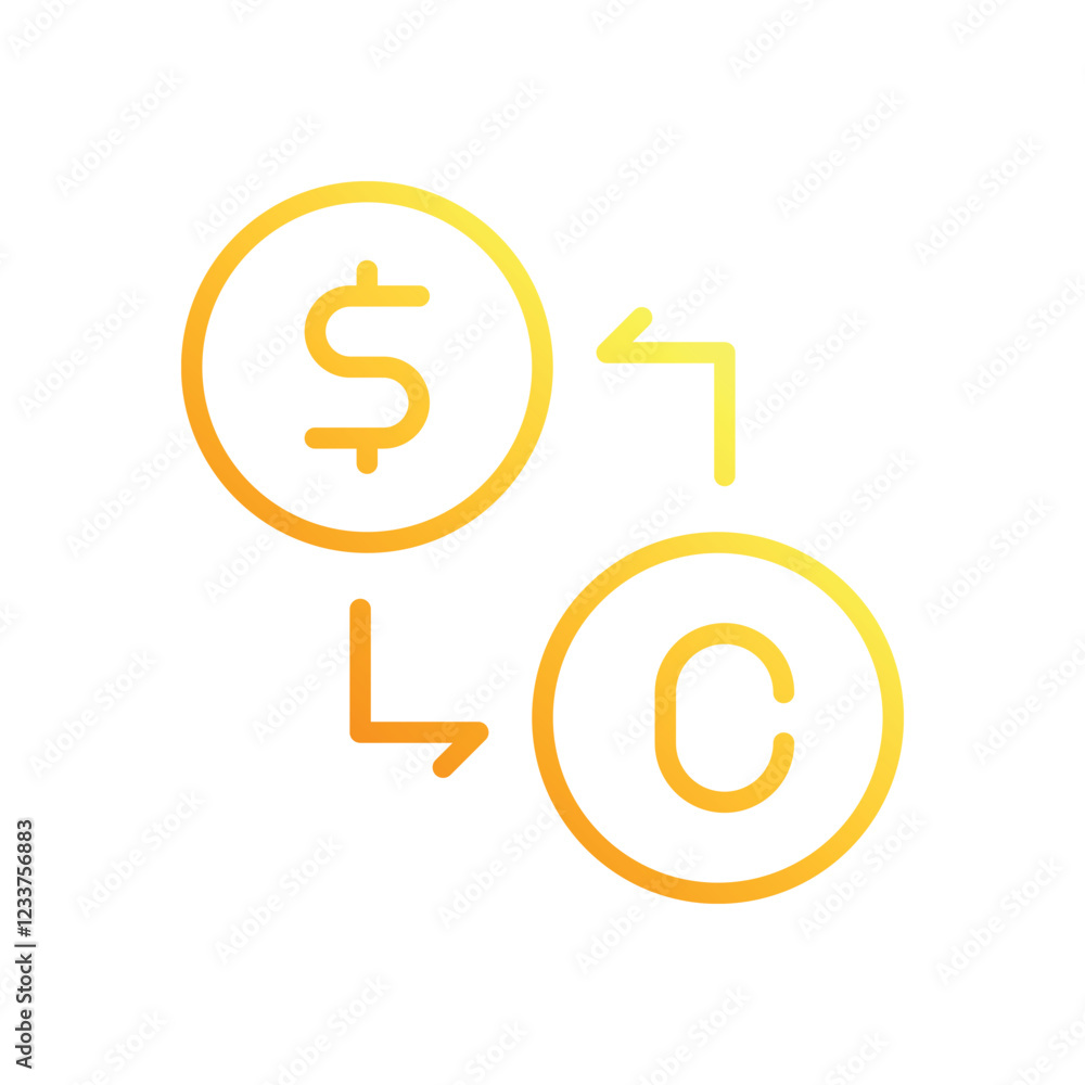 Currency Exchange icon. Userinter face icon design. vector graphic Currency Exchange icon. Userinter face icon design. vector graphic