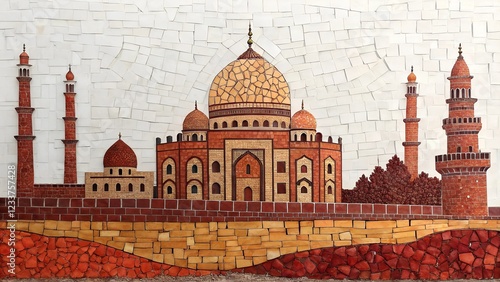The majestic dome of the mosque in Agra's Red Fort showcases India's rich architectural and religious heritage