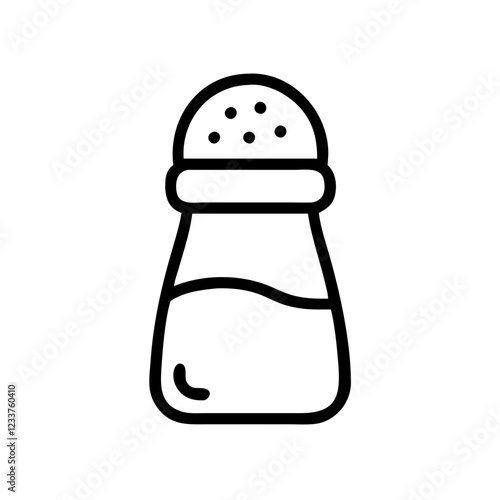 Salt and pepper shaker icon in minimalistic style for kitchenware concept