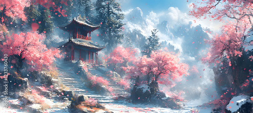 A China National Day where the entire country is covered in a blanket of flowers that glow softly in the light of the fireworks, creating a living, breathing landscape