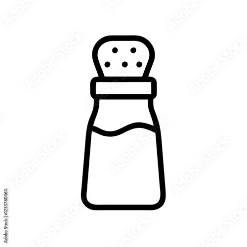 Pepper shaker icon in minimalistic style for kitchenware concept