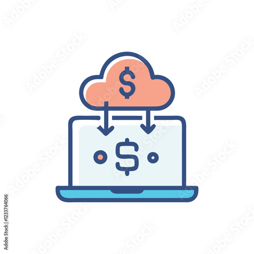  SaaS Icon for Cloud Software Solutions