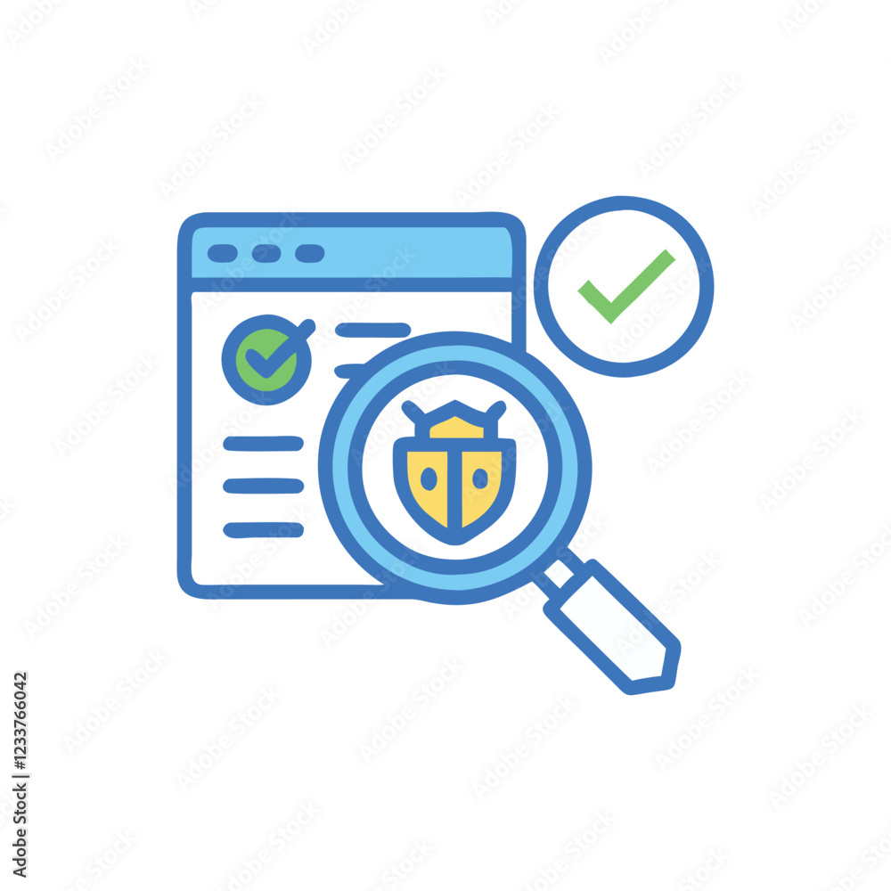 Security Testing Icon for Vulnerability Assessment Security Testing Icon for Vulnerability Assessment