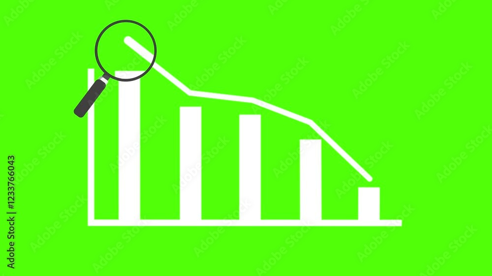 animated down graph analysis of rising bar graph loss analysis with ...