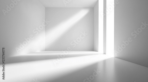 Wallpaper Mural Minimalist White Background: A clean, minimalist white background with soft shadows, Minimalist Abstract Empty White Room for product presentation  Torontodigital.ca