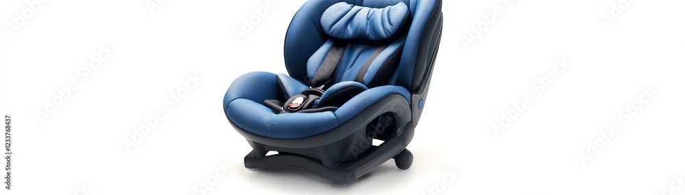 Comfortable blue car seat design on a white isolated background. Comfortable blue car seat design on a white isolated background.
