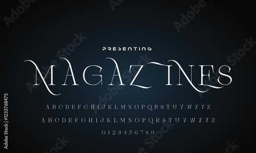 Luxury beauty font alphabet logo. Typography beautiful fashion elegant classic letters serif italic fonts wedding vintage retro casters logos. vector illustration