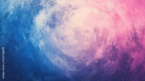 A grunge-inspired background featuring a swirling vortex of blue, pink, and purple hues with a grainy texture and noise. photo