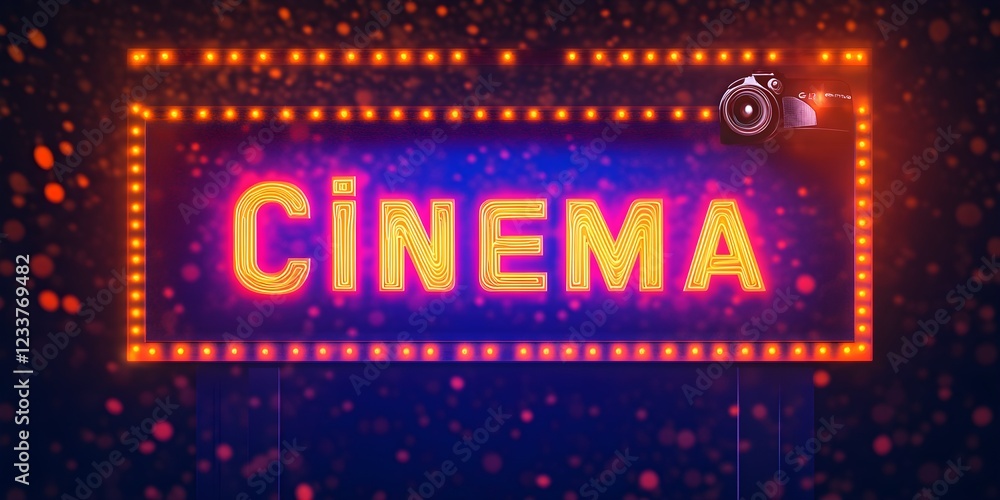 Neon sign with the word Neon sign with the word