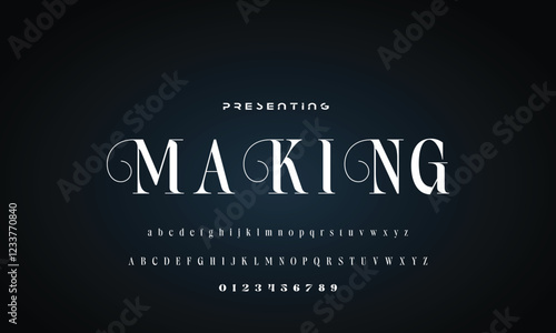 Luxury beauty font alphabet logo. Typography beautiful fashion elegant classic letters serif italic fonts wedding vintage retro casters logos. vector illustration