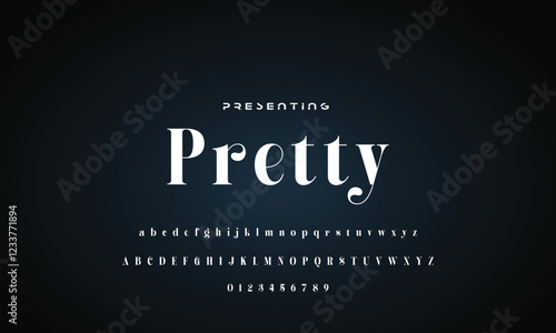 Luxury beauty font alphabet logo. Typography beautiful fashion elegant classic letters serif italic fonts wedding vintage retro casters logos. vector illustration