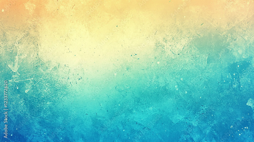 Fototapeta premium Abstract Watercolor Background - Blue, Orange & Yellow Gradient, Abstract Green Blue Gradient Background With Texture
