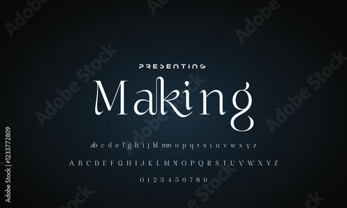 Luxury beauty font alphabet logo. Typography beautiful fashion elegant classic letters serif italic fonts wedding vintage retro casters logos. vector illustration