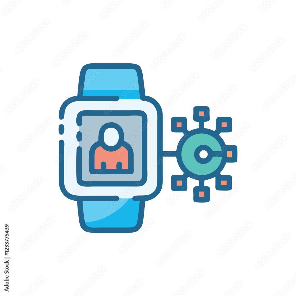 Icon of Wearable Technology for Connectivity Icon of Wearable Technology for Connectivity