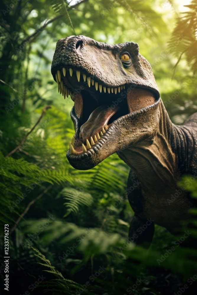 Fototapeta premium Dinosaur outdoors reptile animal.