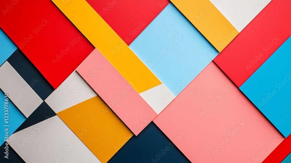 Abstract geometric background with colorful overlapping shapes creating modern art Abstract geometric background with colorful overlapping shapes creating modern art
