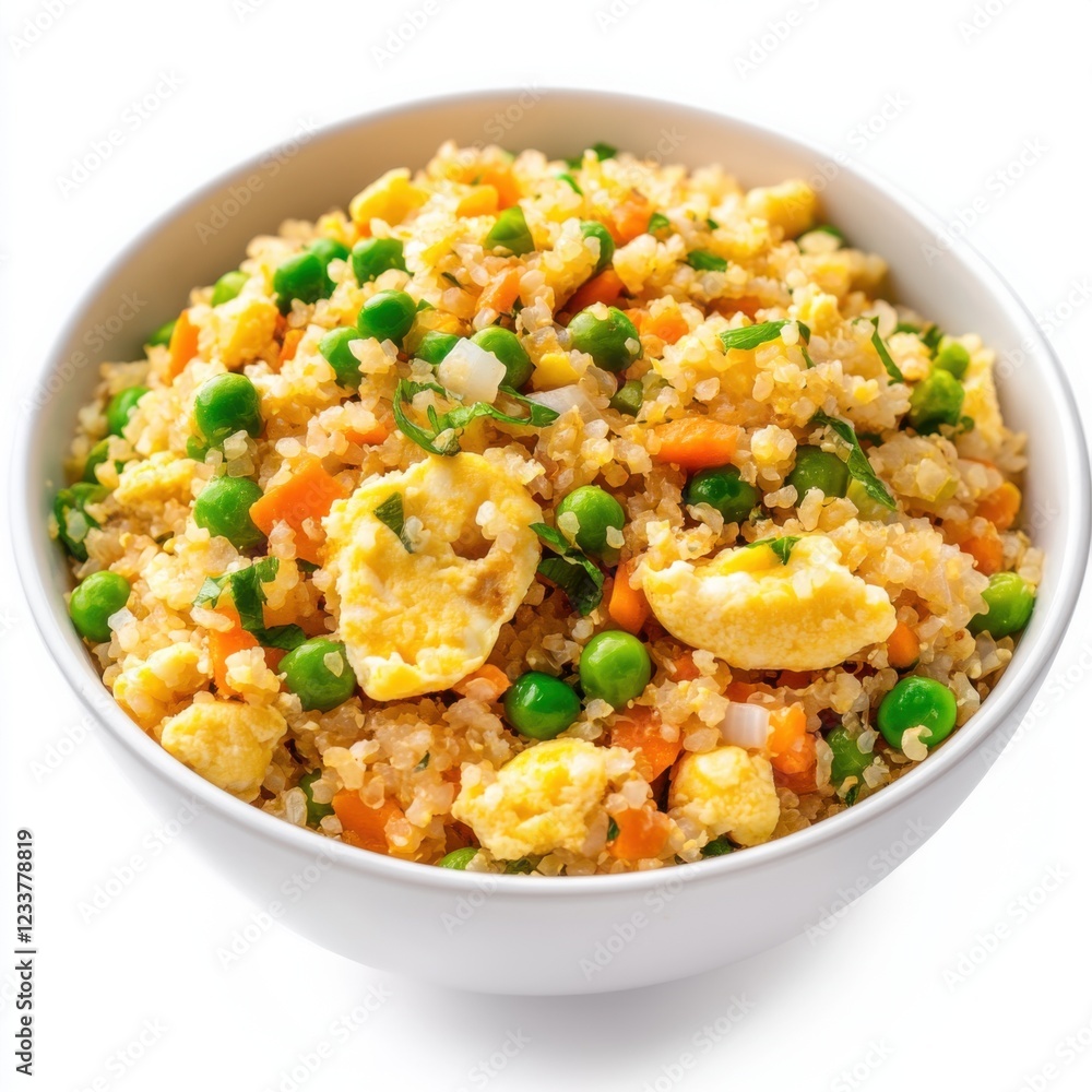 Stir-fried cauliflower rice with scrambled eggs Stir-fried cauliflower rice with scrambled eggs