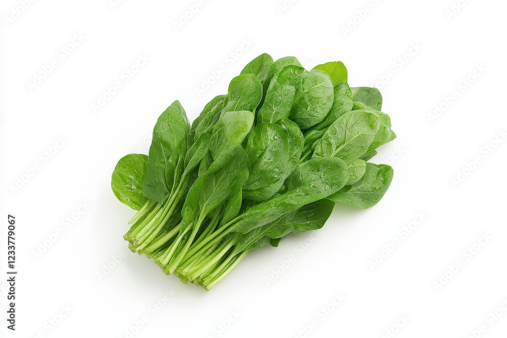 Fresh spinach leaves on white background Fresh spinach leaves on white background