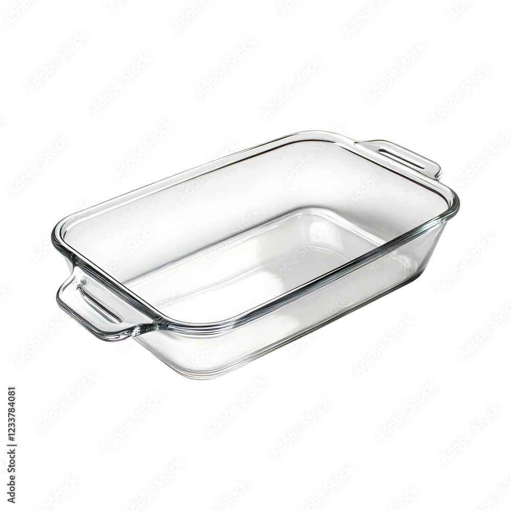 Premium Glass Loaf Pan with Polished Finish Isolated on Transparent Background Premium Glass Loaf Pan with Polished Finish Isolated on Transparent Background