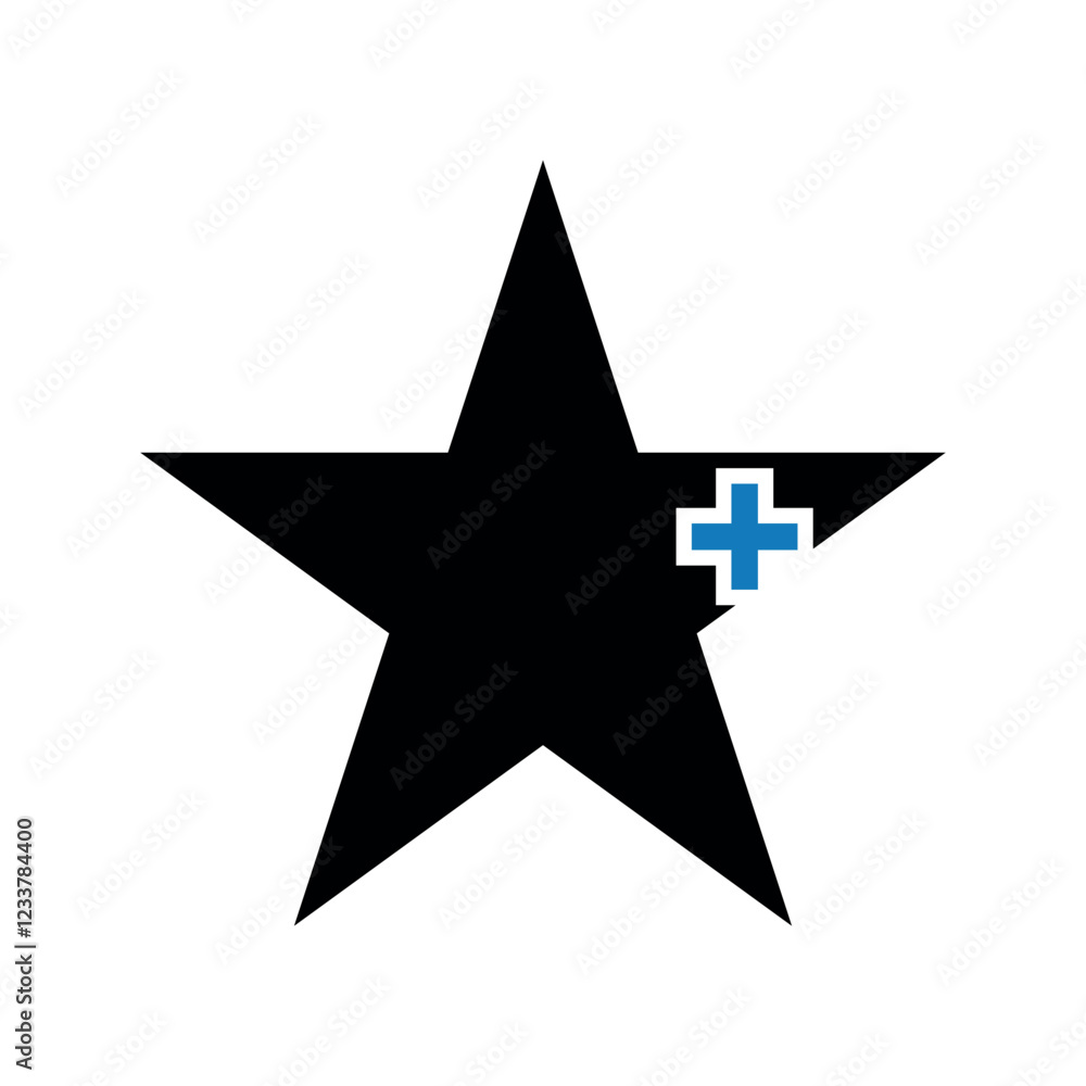 Star favourite bookmark vector icon.