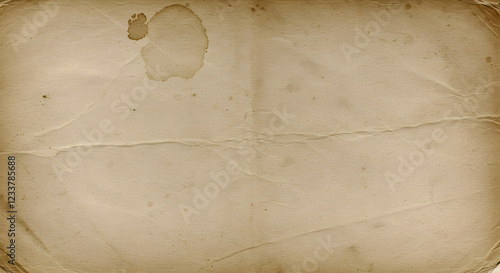 노란색 오래된 엔틱하고 고전적인 옛날 종이 질감 페이퍼 종이가 접혀있는 주름진 낡은 모양의 빈티지 얼룩 잉크 패턴 벽지 질감 바닥 벽