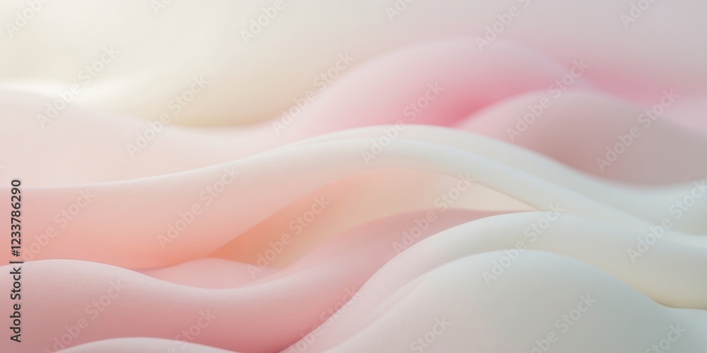 Fototapeta premium Pastel gradient background with smooth transition of pink and cream hues