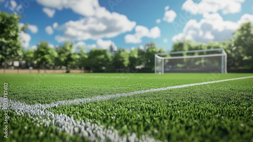 Low angle view soccer field